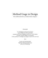 Method Usage in Design: How methods function as mental tools for designers