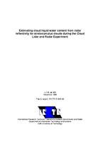 Estimating cloud liquid water content from radar reflectivity for stratocumulus clouds during the Cloud Lidar and Radar Experiment