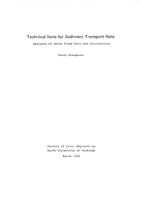 Technical note for sediment transport rate: Analysis of delta flume data and calculations