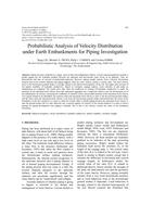 Probabilistic Analysis of Velocity Distribution under Earth Embankments for Piping Investigation