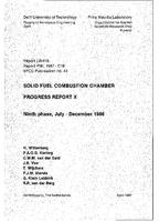 Solid fuel combustion chamber: Progress report X: Ninth phase, July-December 1986