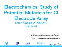 Electrochemical study of potential materials for cochlear implant electrode array