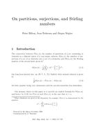 On partitions, surjections, and Stirling numbers