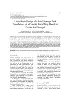 Limit-State Design of a Steel Storage Tank Foundation on a Crushed Rock Ring Based on Proven Soil Strength