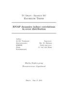 RNAP dynamics induce correlations in error distribution