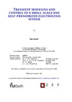 Transient modeling and control of a small-scale and self-pressurized electrolysis system