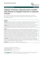Subtypes of primary colorectal tumors correlate with response to targeted treatment in colorectal cell lines