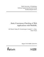 Static Consistency Checking of Web Applications with WebDSL