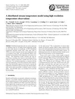 A distributed stream temperature model using high resolution temperature observations