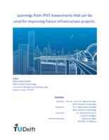 Learnings from IPAT Assessments that can be used for improving future infrastructure projects