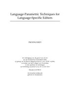 Language-parametric Techniques for Language-Specific Editors