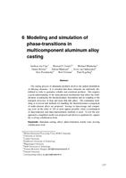 Modeling and simulation of phase-transitions in multicomponent aluminum alloy casting