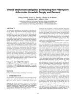 Online Mechanism Design for Scheduling Non-Preemptive Jobs under Uncertain Supply and Demand
