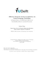 Efficient Temporal Action Localization via Vision-Language Modelling