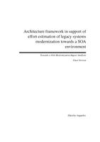 Architecture framework in support of effort estimation of legacy systems modernization towards a SOA environment