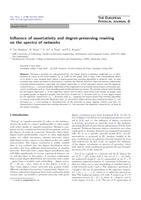 Influence of assortativity and degree-preserving rewiring on the spectra of networks