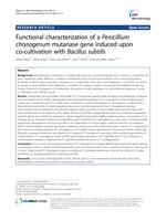 Functional characterization of a Penicillium chrysogenum mutanase gene induced upon co-cultivation with Bacillus subtilis
