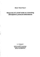 Response of a shelf water to a traveling atmospheric pressure disturbance