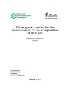 Micro spectrometer for the measurement of the composition of new gas