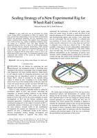 Scaling strategy of a new experimental rig for wheel-rail contact