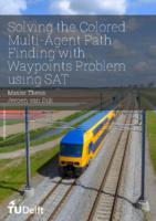 Solving the Colored Multi-Agent Path Finding with Waypoints Problem using SAT