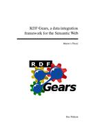 RDF Gears, a data integration framework for the Semantic Web