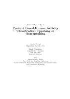 Context Based Human Activity Classification, Speaking or Nonspeaking