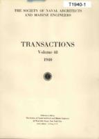 Transactions of The Society of Naval Architects and Marine Engineers, SNAME, Volume 48, 1940