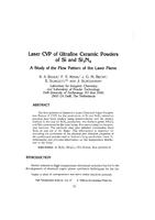 Laser Cvp of Ultrafine Ceramic Powders of Si and Si3n4 - a Study of the Flow Pattern of the Laser Flame