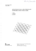 Analysis of steel and steel/glass tensegrity roof structures