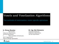 Voxels and Voxel Algorithms; two methods of rasterization, raster specific operations