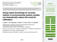 Using expert knowledge to increase realism in environmental system models can dramatically reduce the need for calibration