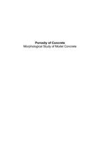 Porosity of Concrete - Morphological Study of Model Concrete