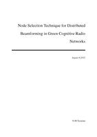 Node Selection Technique for Distributed Beamforming in Green Cognitive Radio Networks