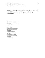 A Pedagogy-driven Framework for Integrating Web 2.0 tools into Educational Practices and Building Personal Learning Environments