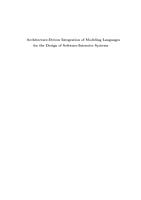 Architecture-Driven Integration of Modeling Languages for the Design of Software-Intensive Systems