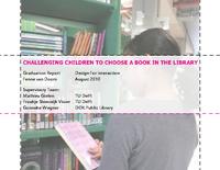 Challenging children to choose a book in the library