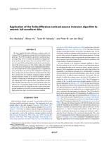 Application of the finite-difference contrast-source inversion algorithm to seismic full-waveform data