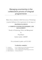 Managing uncertainties in the collaboration process of integraal programmeren