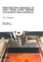 Near-bed flow behaviour in scour holes under laterally non-uniform flow conditions