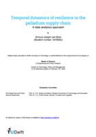 Temporal dynamics of resilience in the palladium supply chain