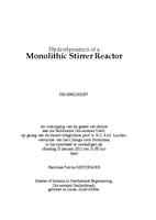 Hydrodynamics of a Monolithic Stirrer Reactor