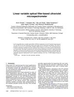 Linear variable optical filter-based ultraviolet microspectrometer