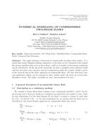 Numerical modelling of compressible two-phase flows