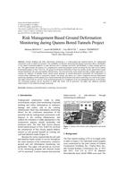 Risk Management based Ground deformation monitoring during Queens Bored Tunnels project