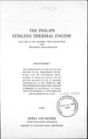 The Philips stirling thermal engine: Analysis of the Rhombic drive mechanism and efficiency measurements