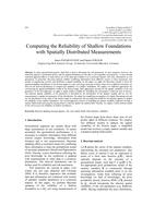 Computing the Reliability of Shallow Foundations with Spatially Distributed Measurements