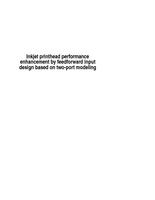 Inkjet printhead performance enhancement by feedforward input design based on two-port modeling