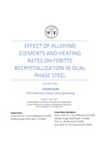 Effect of alloying elements and heating rates on ferrite recrystallization in dual phase steels