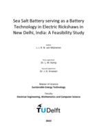 Sea Salt Battery Serving as a Battery Technology in Electric Rickshaws in New Delhi, India: A Feasibility Study